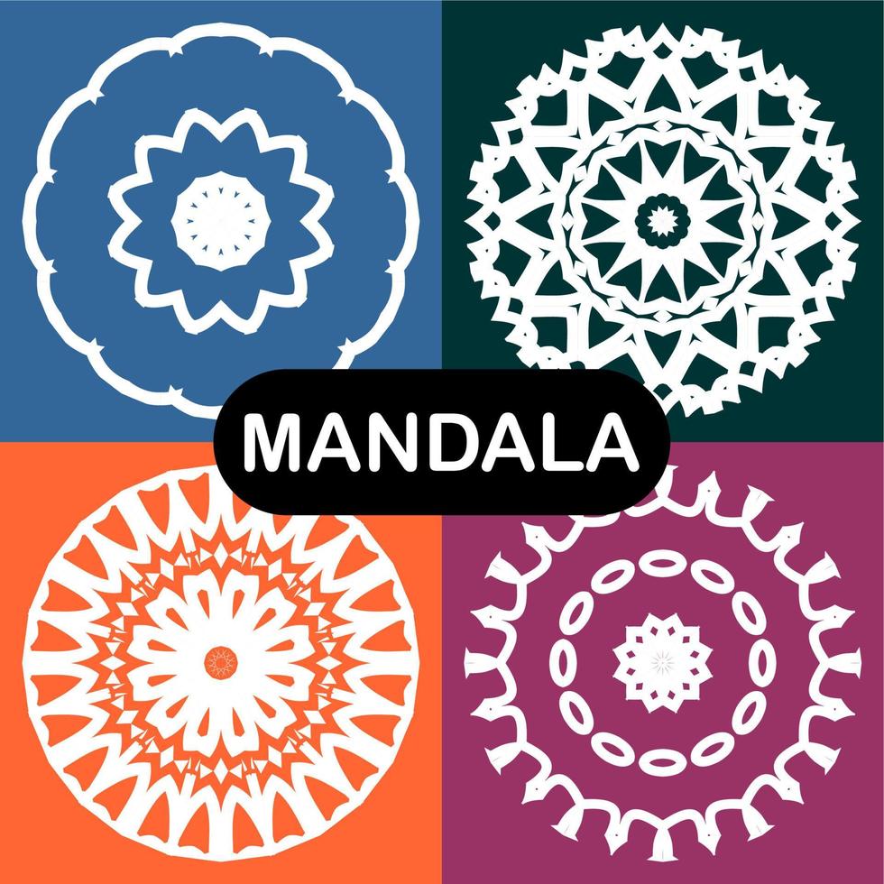 vector mandala set. Sjablonen voor ontwerp