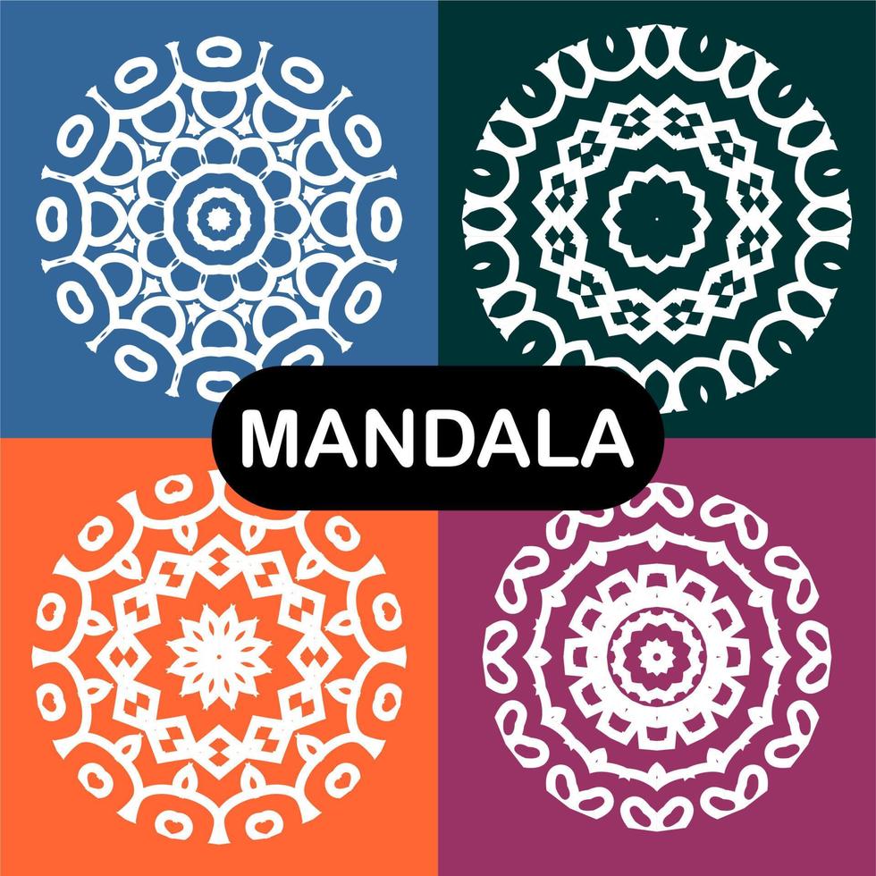 vector mandala set. Sjablonen voor ontwerp