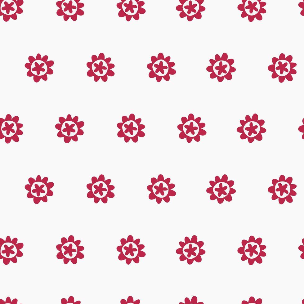naadloos patroon. hand- getrokken fika koffie cups versierd met patronen in Scandinavisch stijl in kleur van de jaar, viva magenta. voor omhulsel papier, andere ontwerp projecten vector