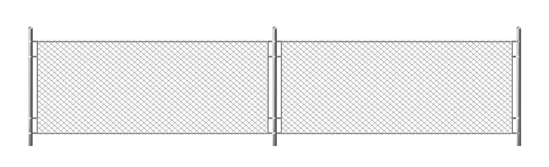 metaal keten koppeling schutting, segment van rabitz rooster vector