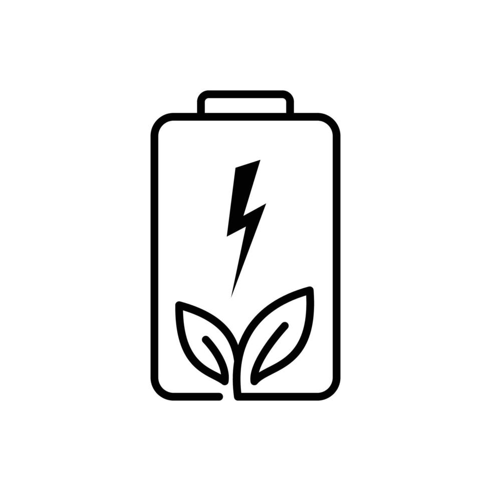 eco accu icoon ontwerp. hernieuwbaar energie teken en symbool. alternatief technologie vector illustratie.