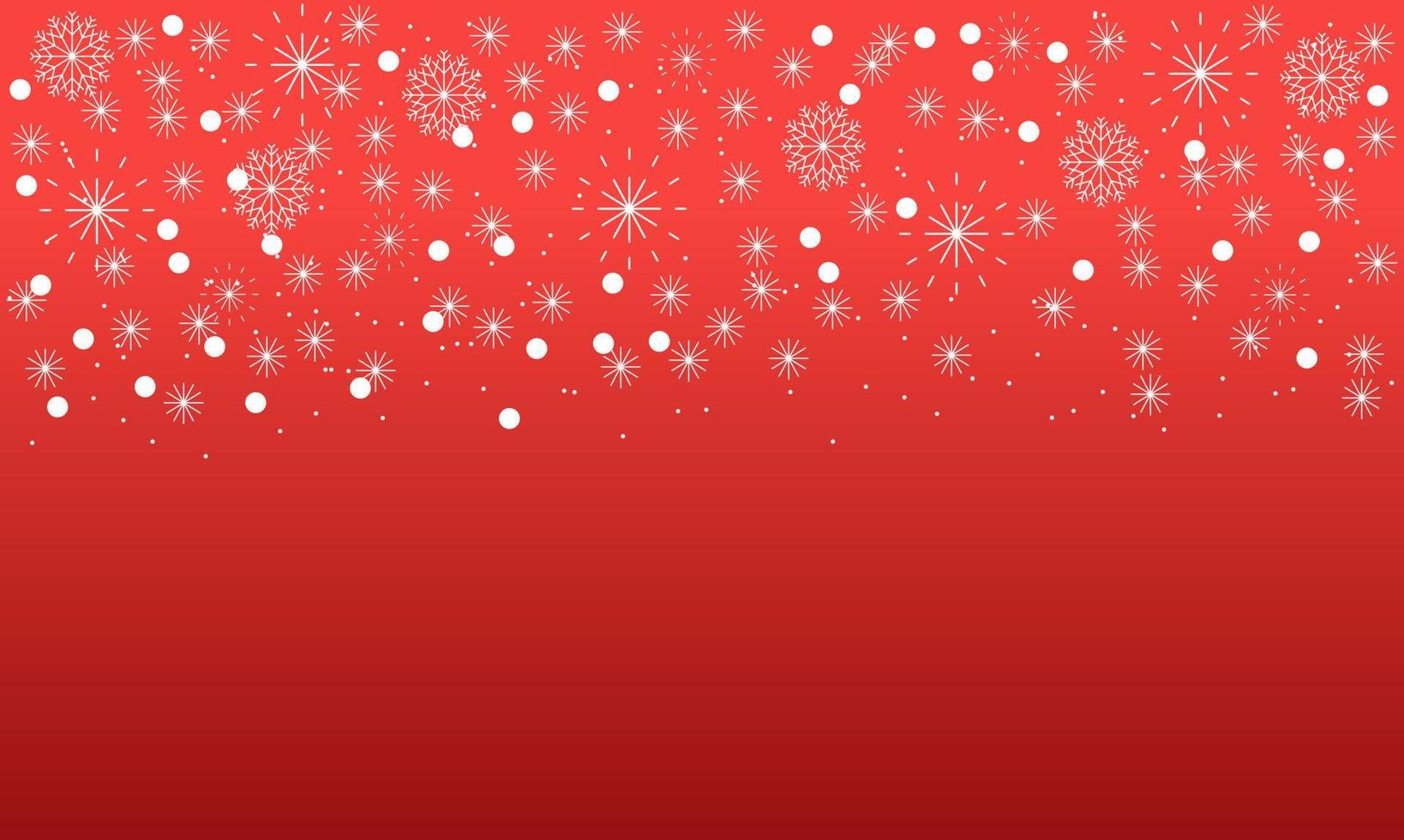 abstract Kerstmis rood achtergrond met wit sneeuwvlokken vector