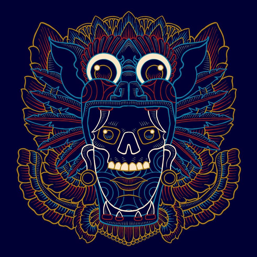 aztec masker schets vector