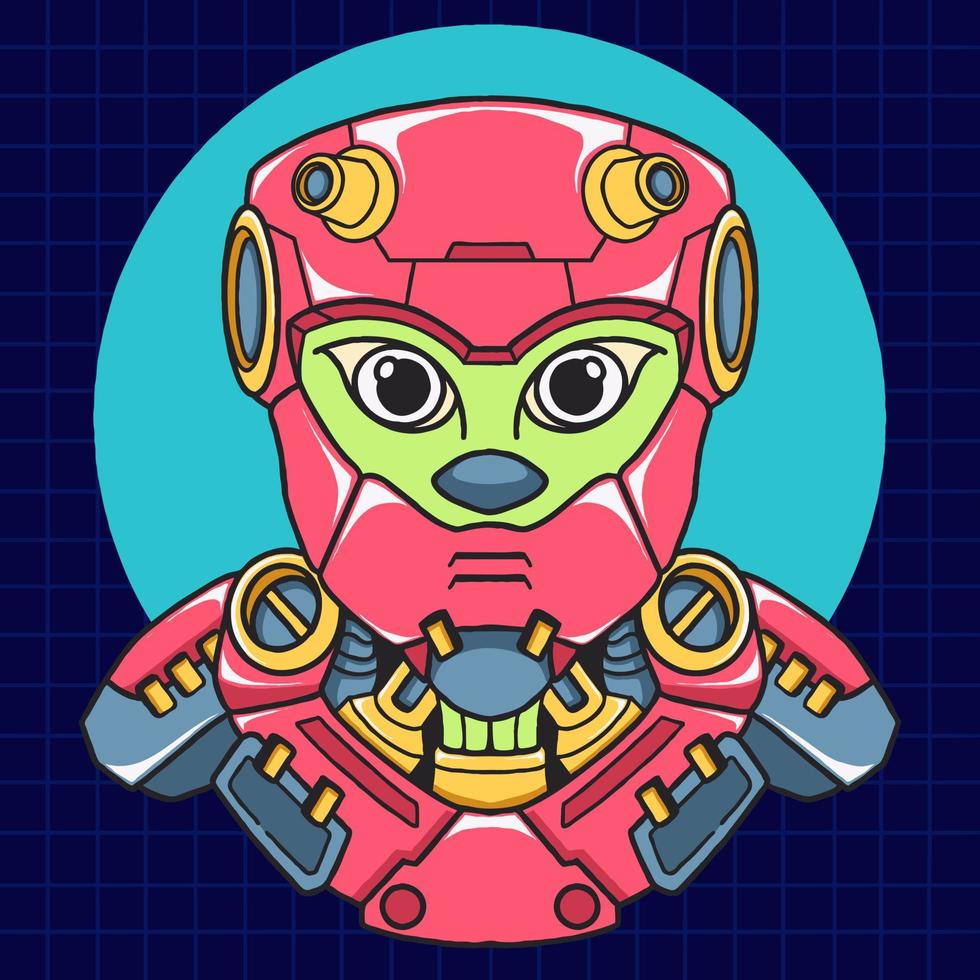 schattig robot dier vector