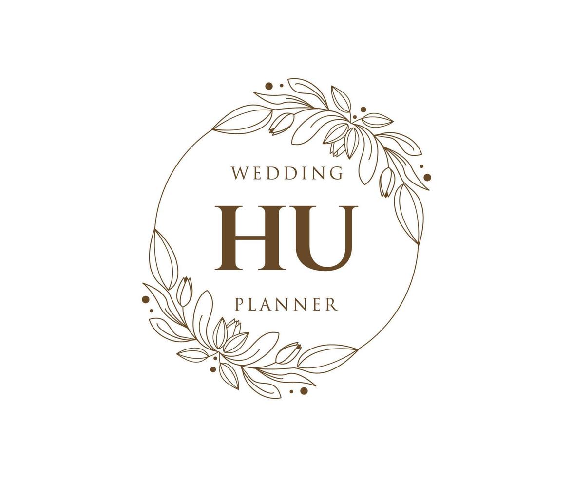 hoezo initialen brief bruiloft monogram logos verzameling, hand- getrokken modern minimalistisch en bloemen Sjablonen voor uitnodiging kaarten, opslaan de datum, elegant identiteit voor restaurant, boetiek, cafe in vector