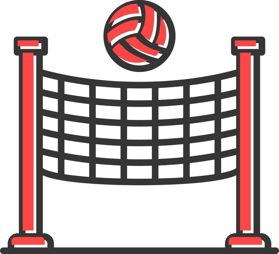 volleybal creatief icoon ontwerp vector