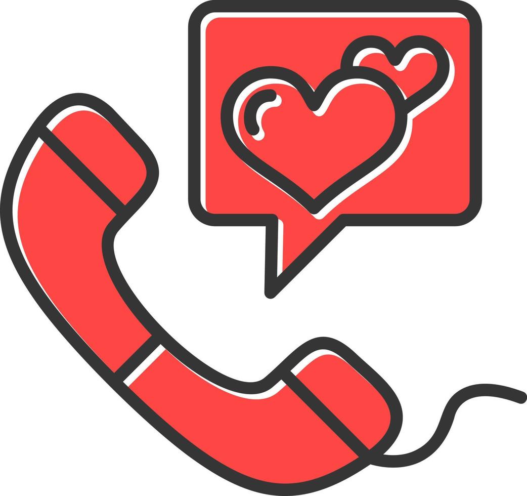 liefde telefoontje creatief icoon ontwerp vector