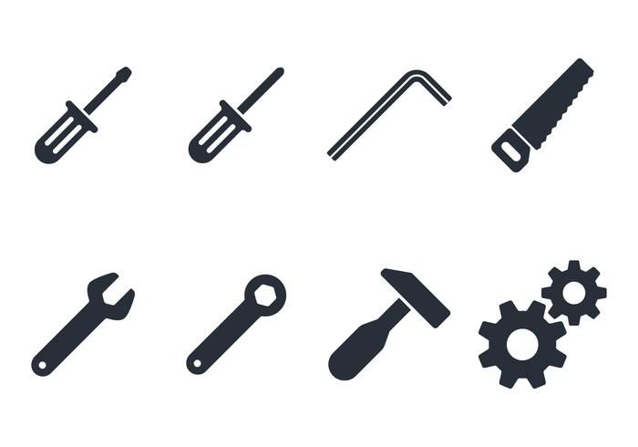 Tools icon set vector