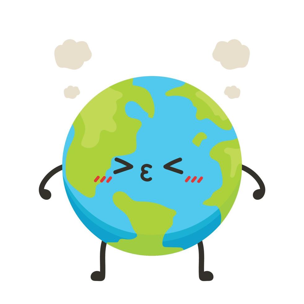 aarde karakter ontwerp. planeet vector. aarde dag mascotte. vector