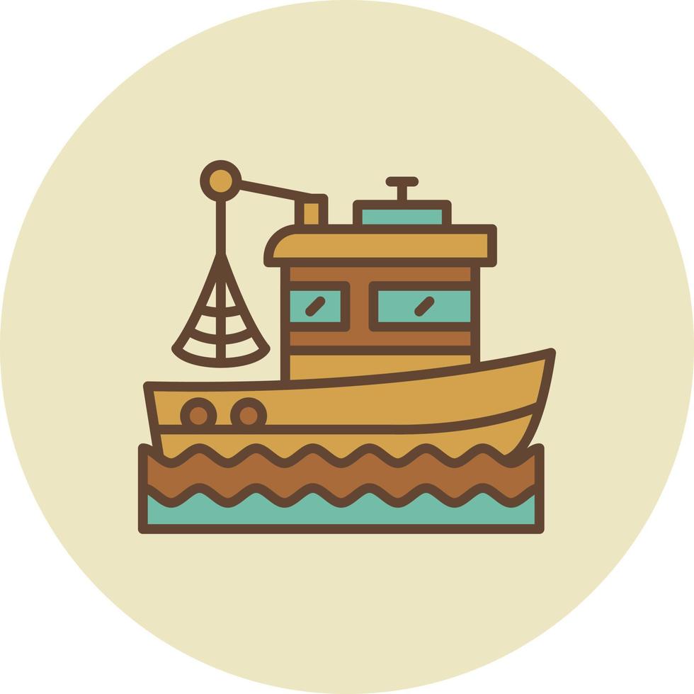 visvangst boot creatief icoon ontwerp vector