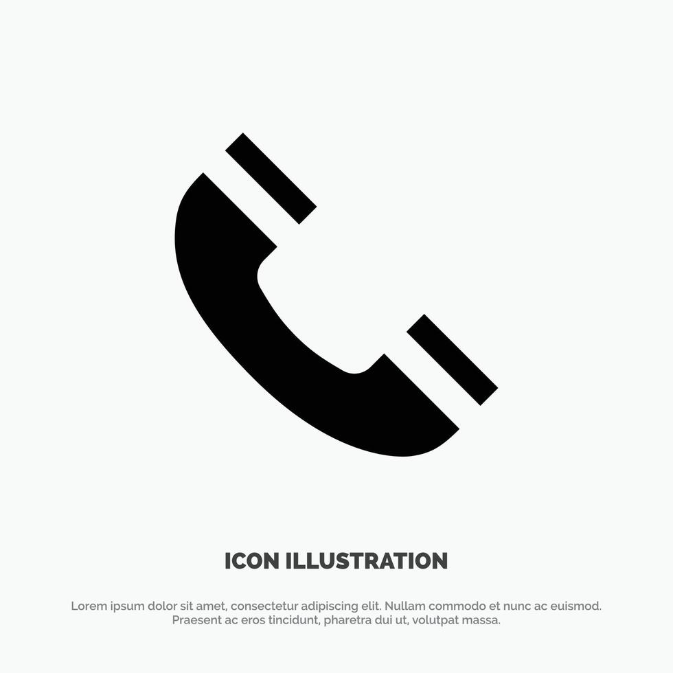 telefoontje koppel telefoon ui solide glyph icoon vector