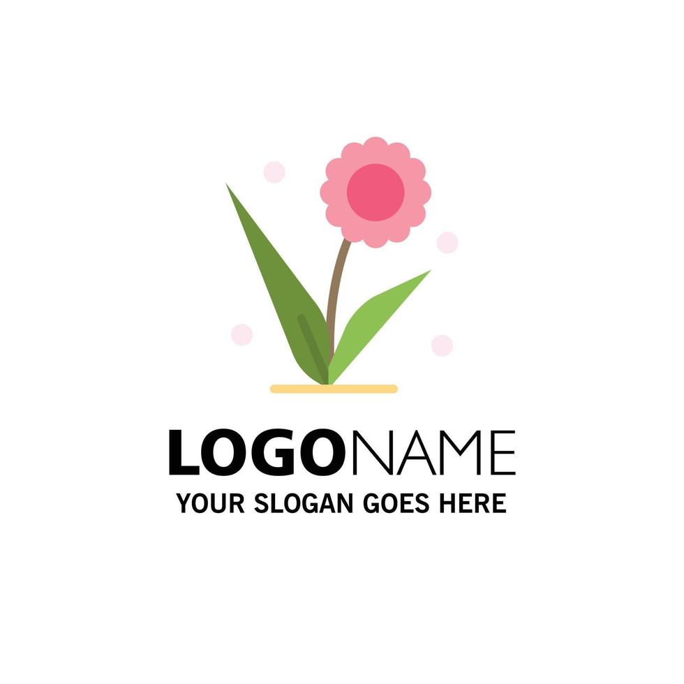 flora bloemen bloem natuur voorjaar bedrijf logo sjabloon vlak kleur vector