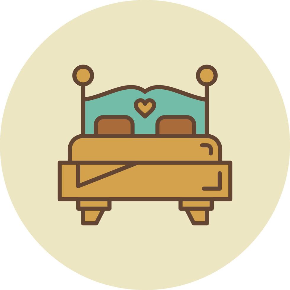 dubbele bed creatief icoon ontwerp vector