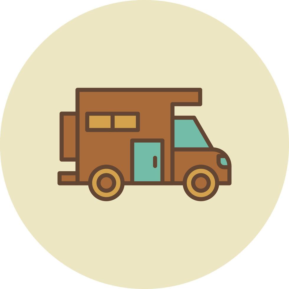 camper busje creatief icoon ontwerp vector