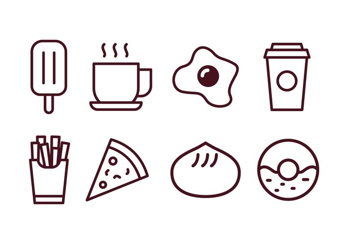 Food and drink icon pack vector