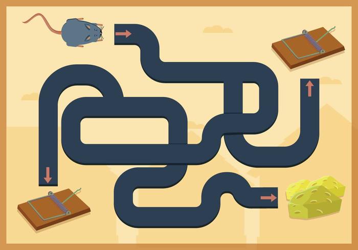 Gratis Muis Trap Maze Game Vector