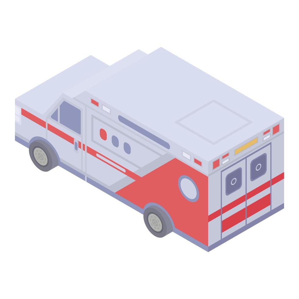 Amerikaans ambulance auto icoon, isometrische stijl vector