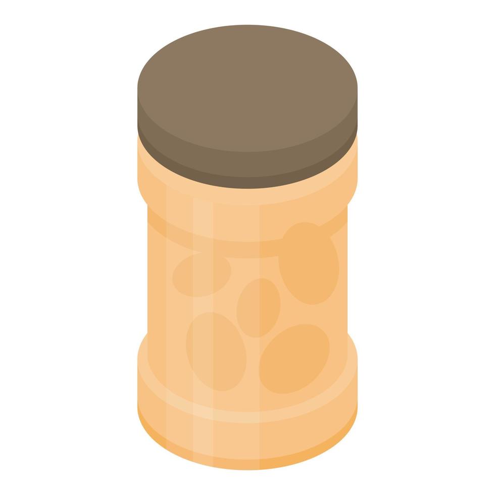 abrikoos jam icoon, isometrische stijl vector