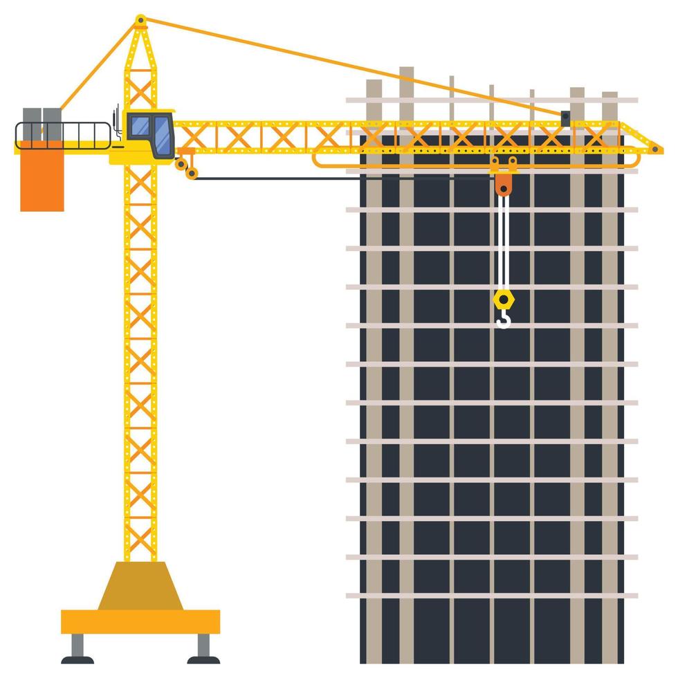 bouw gebouw toren kraan illustratie vector