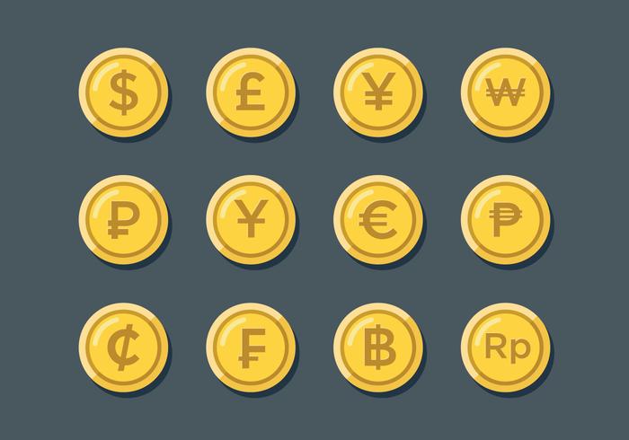 Gratis World Currency Signs vector