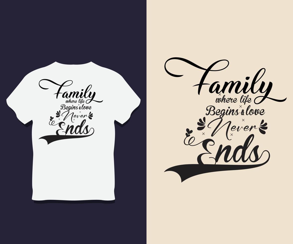 familie typografie t-shirt ontwerp met vector