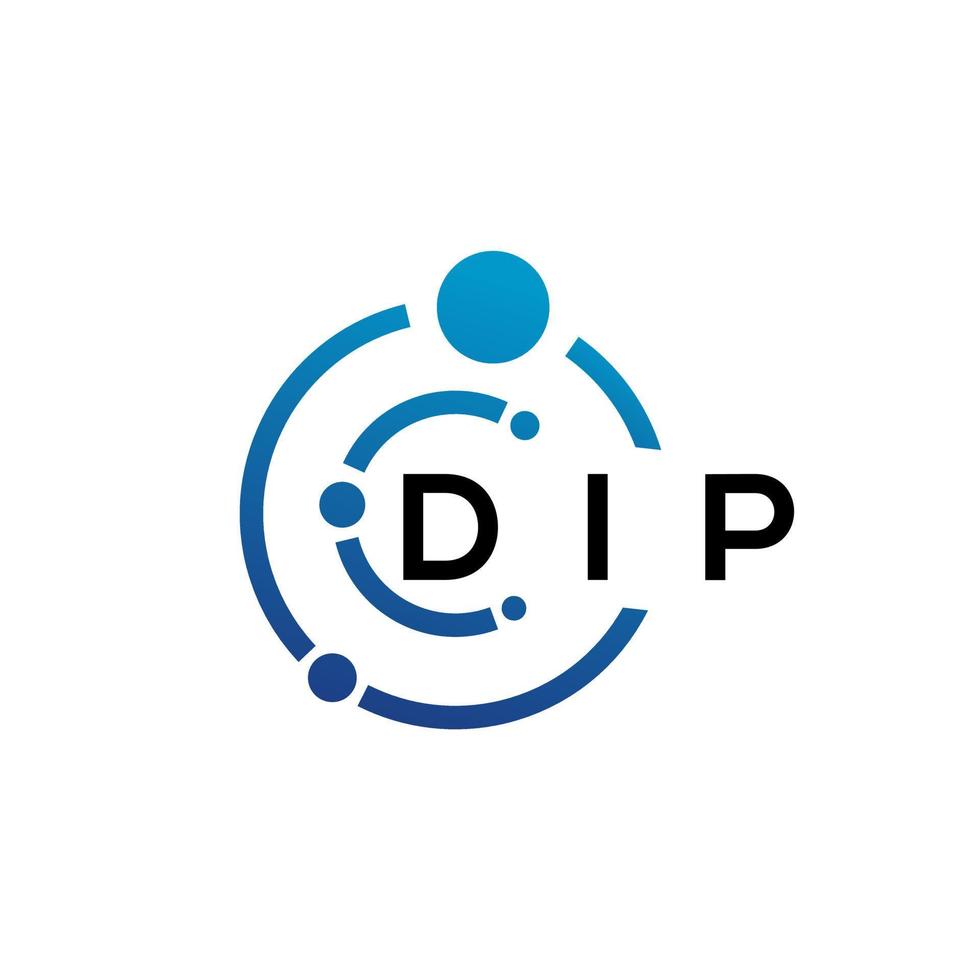 dip brief logo ontwerp Aan wit achtergrond. dip creatief initialen brief logo concept. dip brief ontwerp. vector