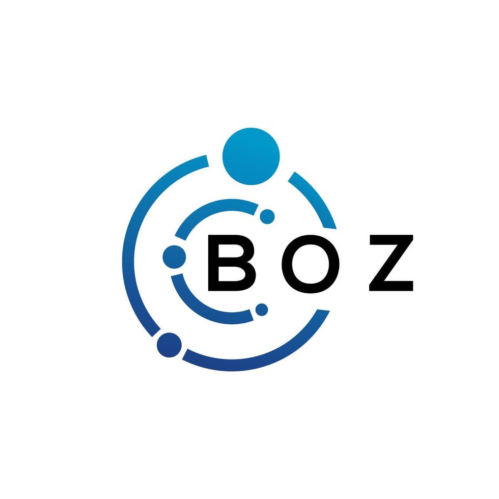 bozo brief logo ontwerp Aan wit achtergrond. bozo creatief initialen brief logo concept. bozo brief ontwerp. vector