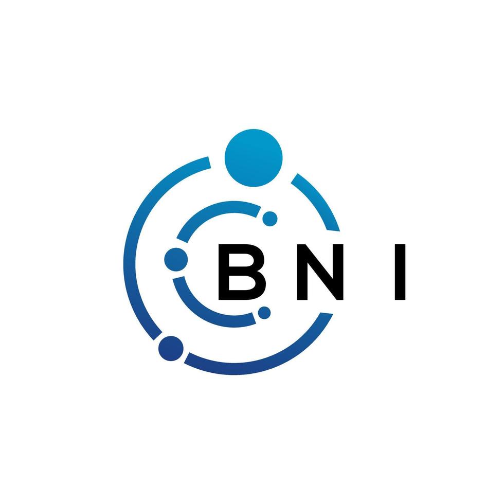 bni brief logo ontwerp Aan wit achtergrond. bni creatief initialen brief logo concept. bni brief ontwerp. vector