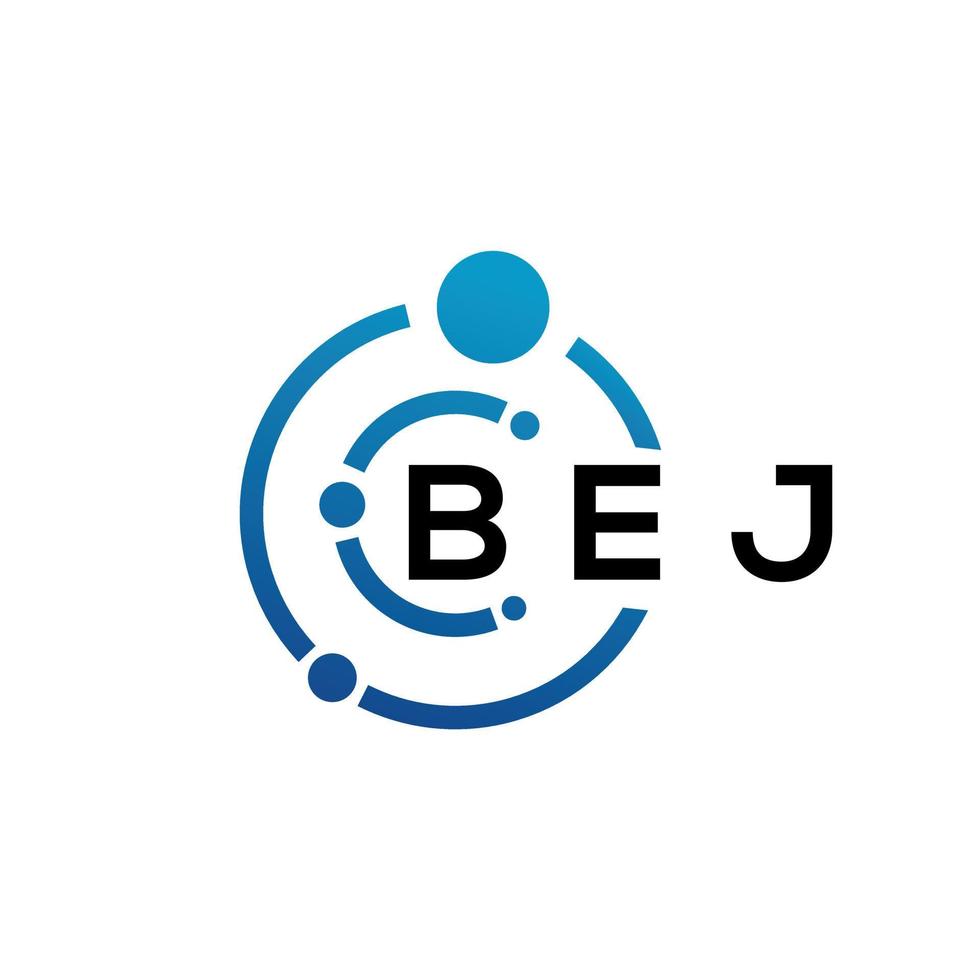 bej brief logo ontwerp op zwarte achtergrond. bej creatieve initialen brief logo concept. bej brief ontwerp. vector