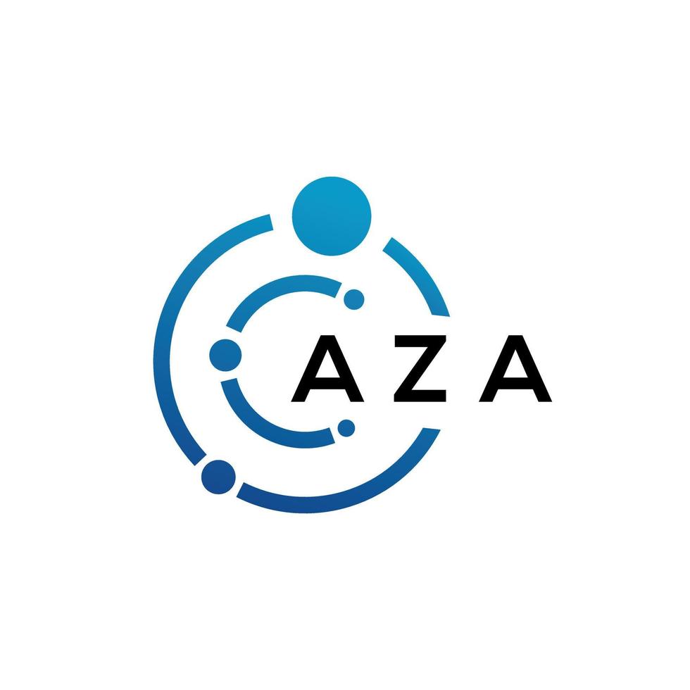 aza brief logo ontwerp op zwarte achtergrond. aza creatieve initialen brief logo concept. aza brief ontwerp. vector