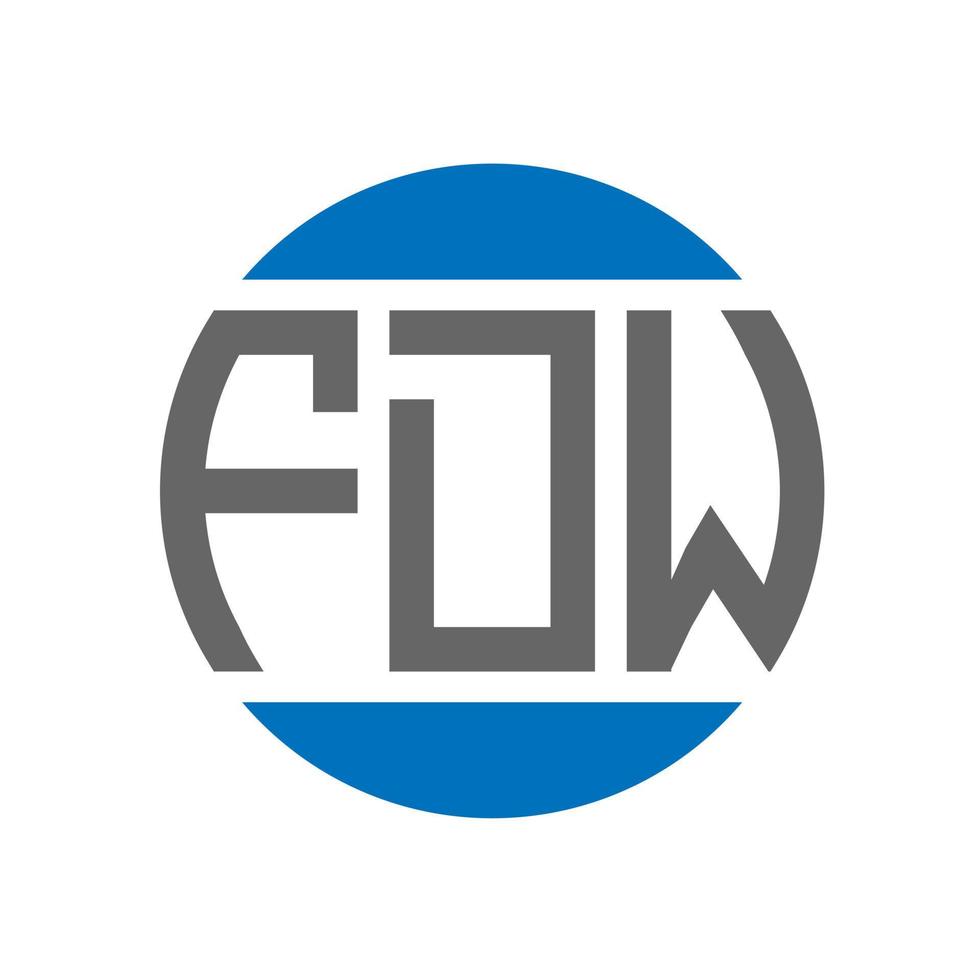 fdw brief logo ontwerp Aan wit achtergrond. fdw creatief initialen cirkel logo concept. fdw brief ontwerp. vector