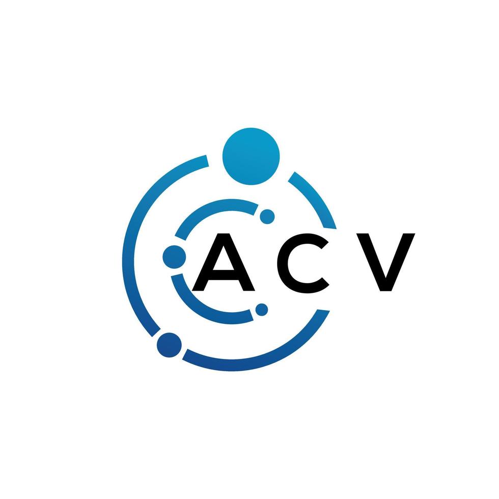 acv brief logo ontwerp op zwarte achtergrond. acv creatieve initialen brief logo concept. acv brief ontwerp. vector