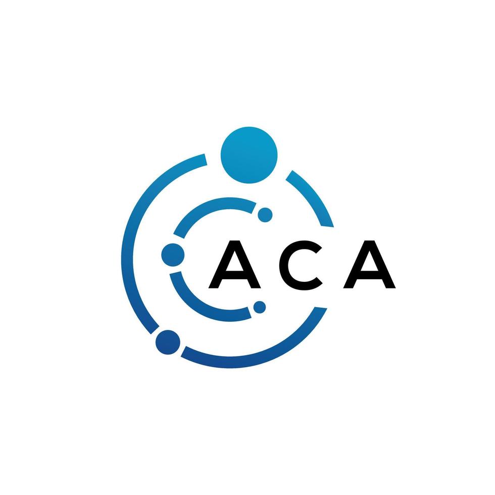 aca letter logo ontwerp op zwarte achtergrond. aca creatieve initialen brief logo concept. aca brief ontwerp. vector