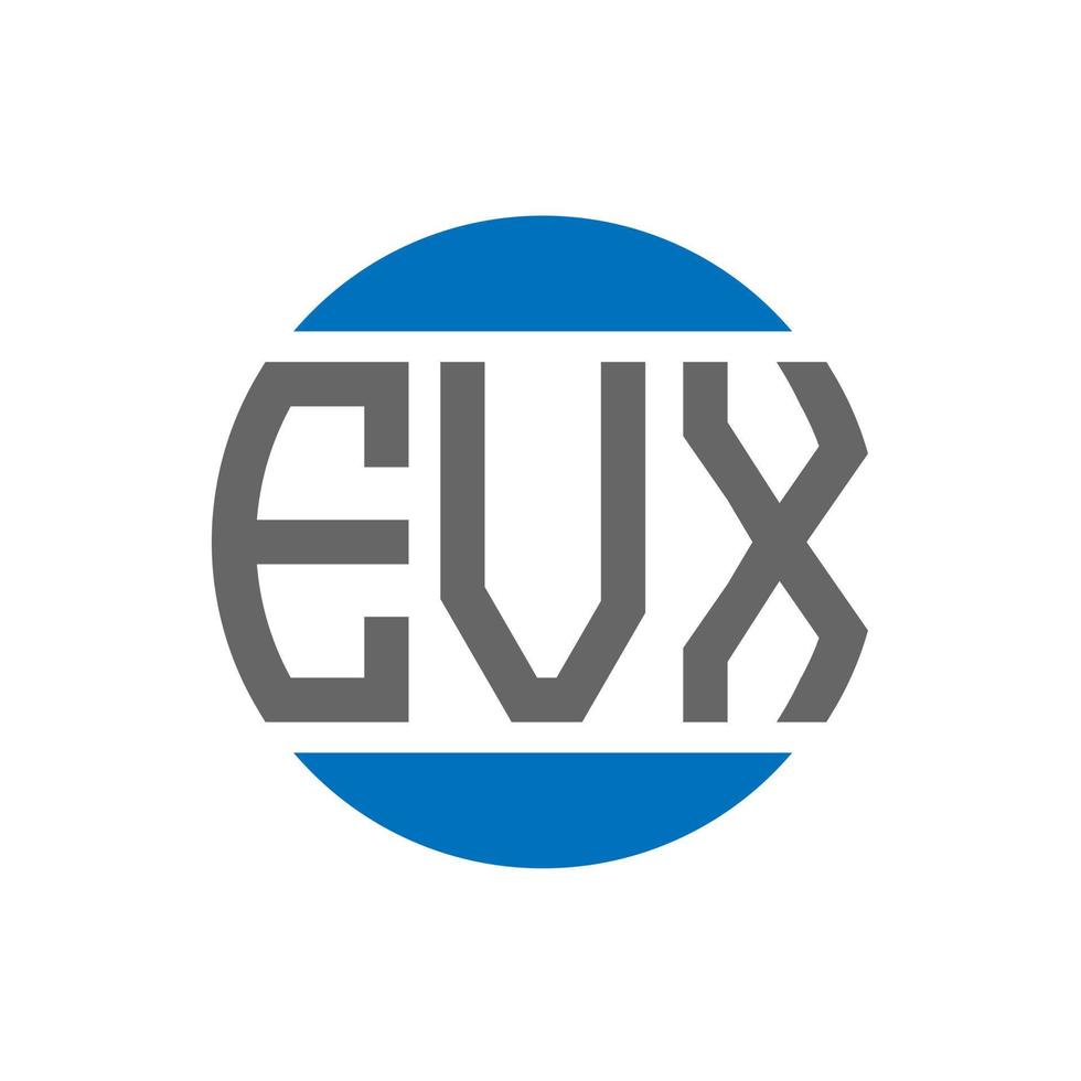 evx brief logo ontwerp Aan wit achtergrond. evx creatief initialen cirkel logo concept. evx brief ontwerp. vector