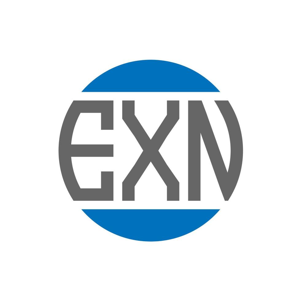 exn brief logo ontwerp Aan wit achtergrond. exn creatief initialen cirkel logo concept. exn brief ontwerp. vector