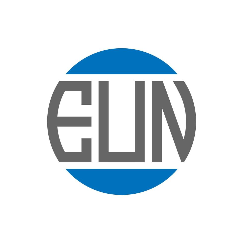 eun brief logo ontwerp Aan wit achtergrond. eun creatief initialen cirkel logo concept. eun brief ontwerp. vector