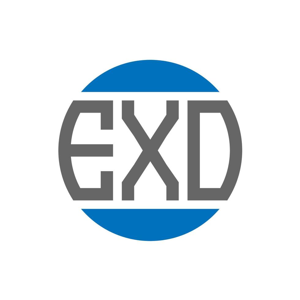 exo brief logo ontwerp Aan wit achtergrond. exo creatief initialen cirkel logo concept. exo brief ontwerp. vector