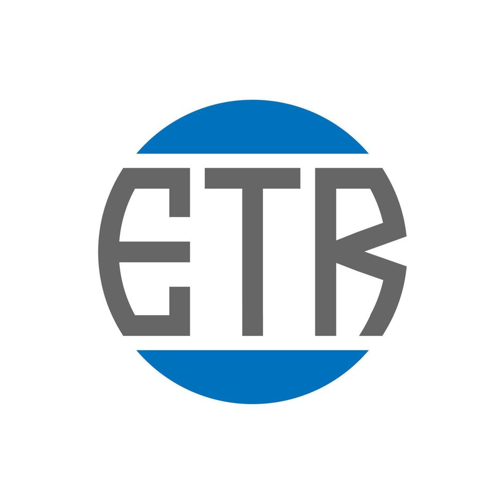 etr brief logo ontwerp Aan wit achtergrond. etr creatief initialen cirkel logo concept. etr brief ontwerp. vector