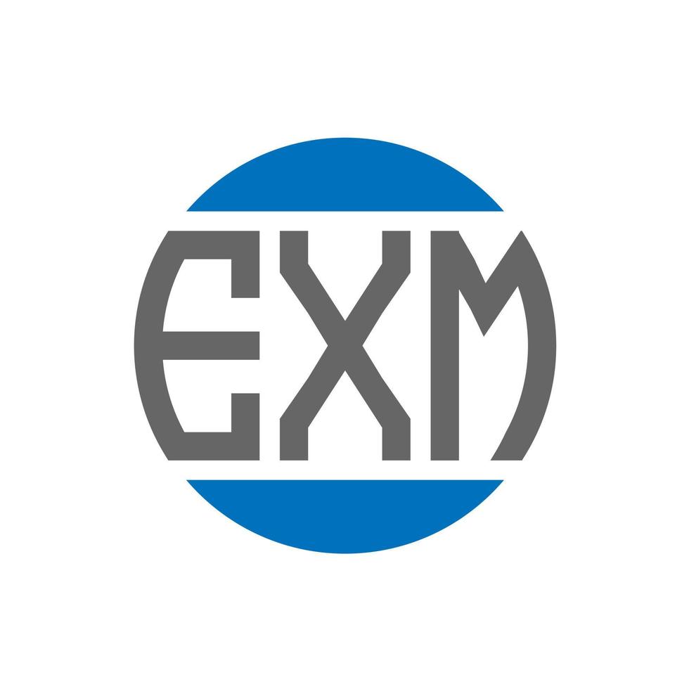 exm brief logo ontwerp Aan wit achtergrond. exm creatief initialen cirkel logo concept. exm brief ontwerp. vector