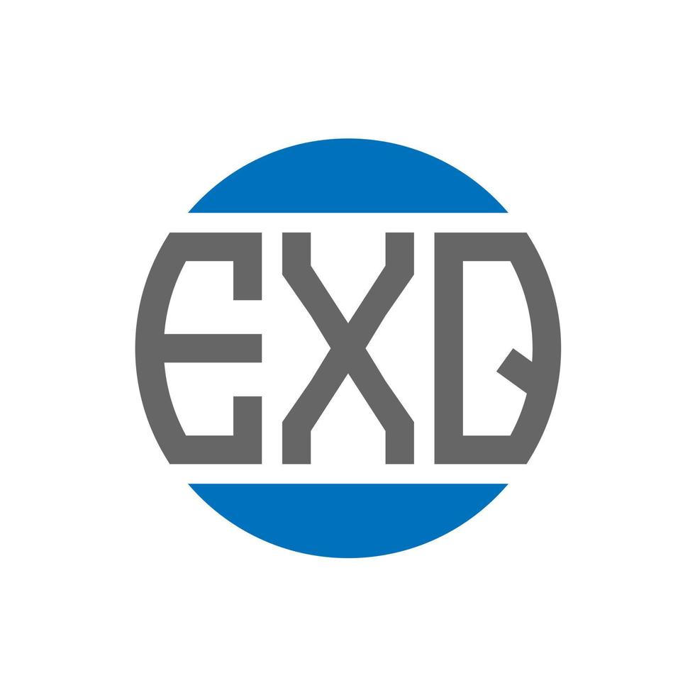 exq brief logo ontwerp Aan wit achtergrond. exq creatief initialen cirkel logo concept. exq brief ontwerp. vector