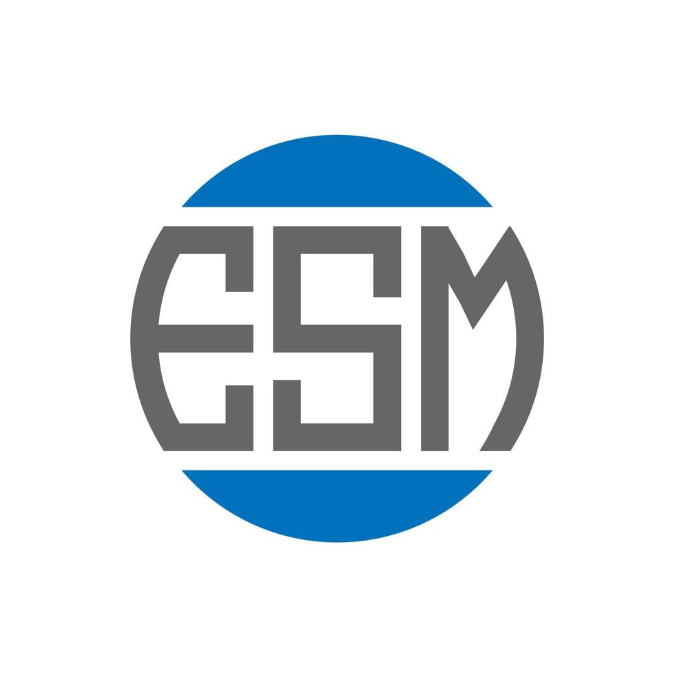 esm brief logo ontwerp Aan wit achtergrond. esm creatief initialen cirkel logo concept. esm brief ontwerp. vector