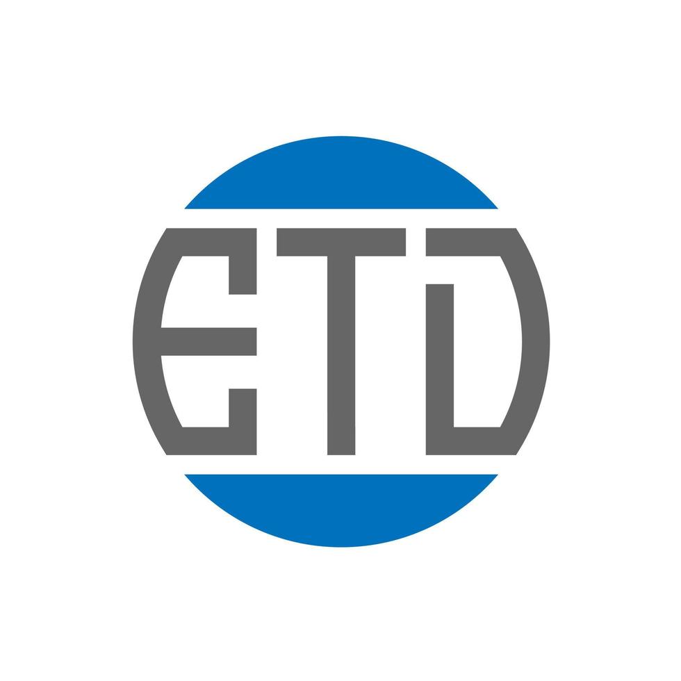 etd brief logo ontwerp Aan wit achtergrond. etd creatief initialen cirkel logo concept. etd brief ontwerp. vector