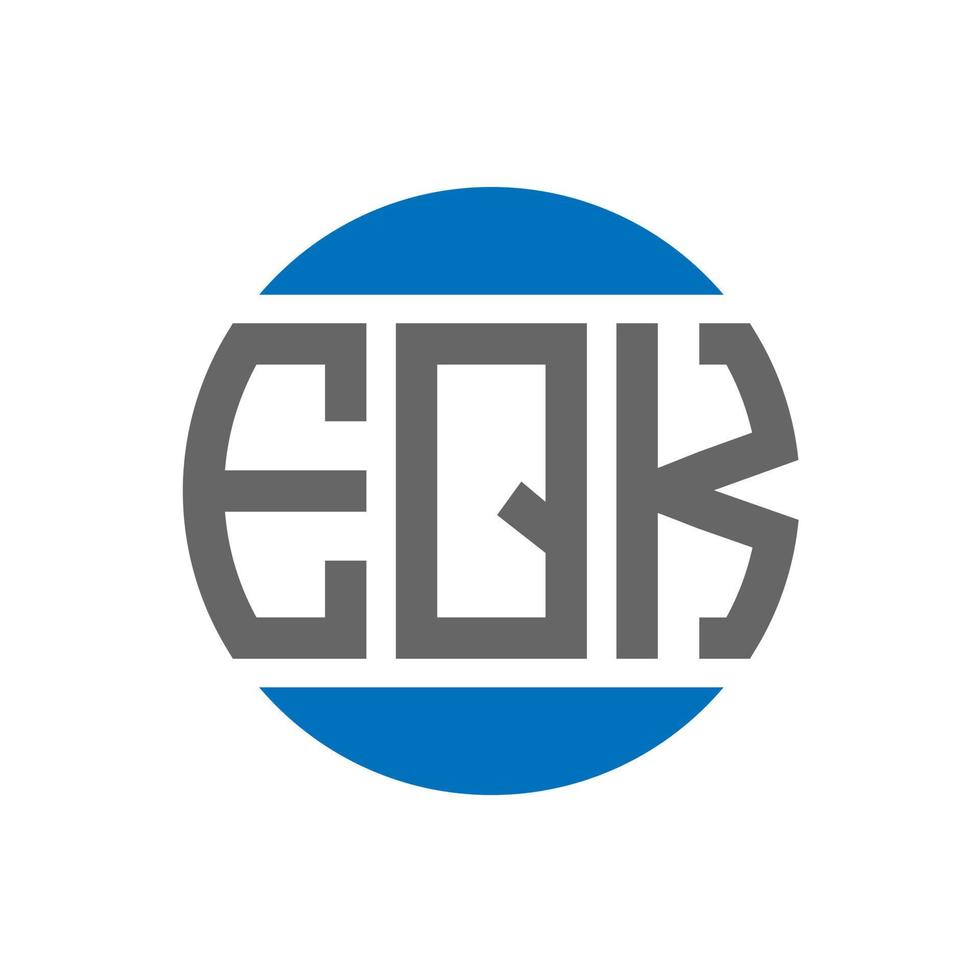 eqk brief logo ontwerp Aan wit achtergrond. eqk creatief initialen cirkel logo concept. eqk brief ontwerp. vector