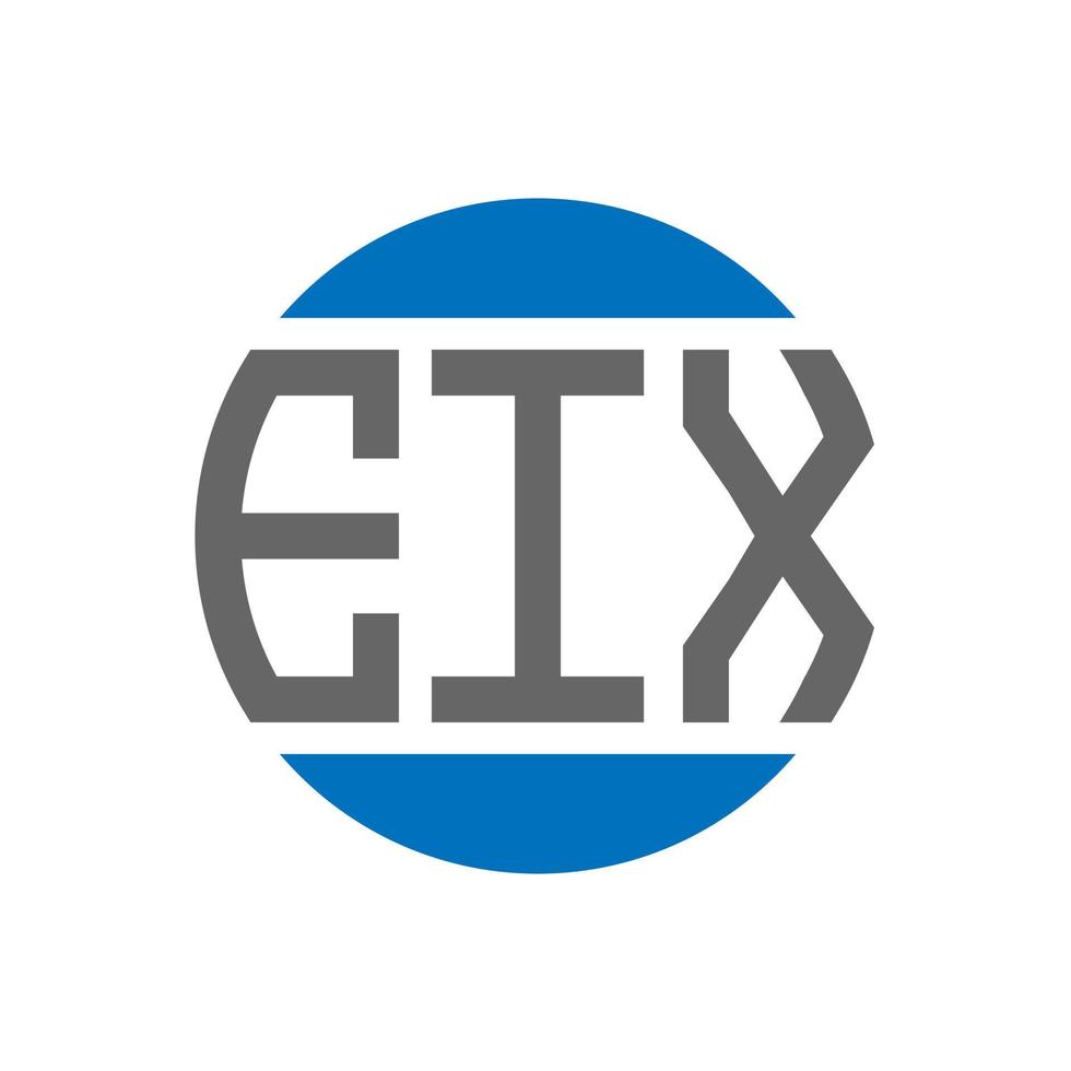 eix brief logo ontwerp Aan wit achtergrond. eix creatief initialen cirkel logo concept. eix brief ontwerp. vector