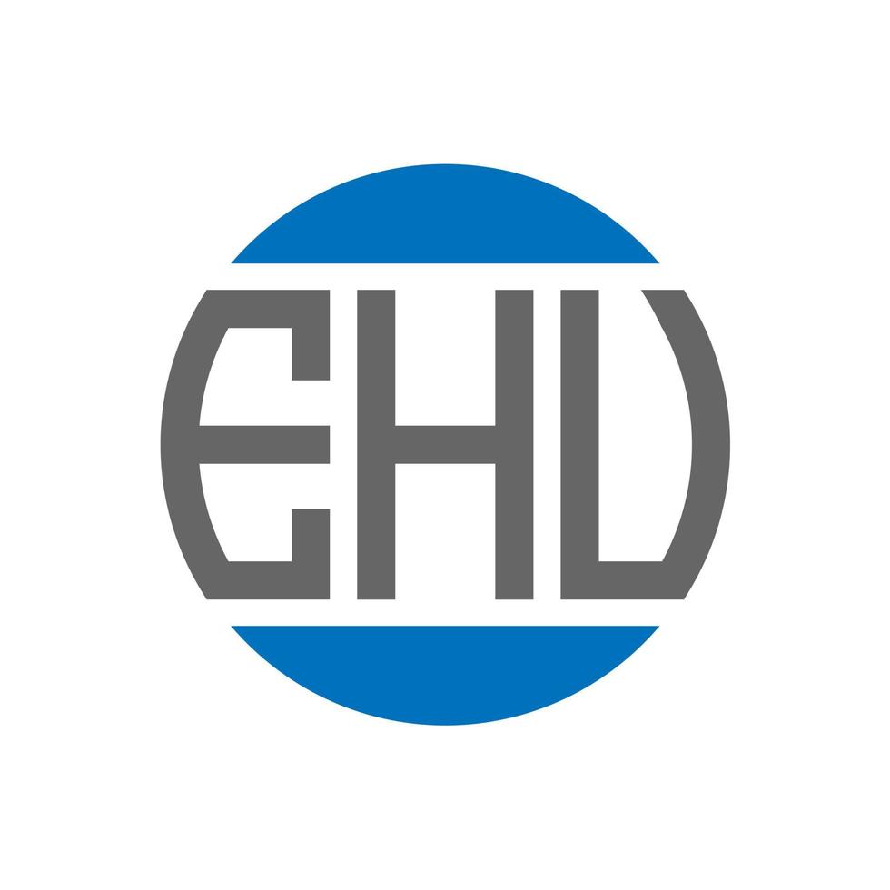 ehu brief logo ontwerp Aan wit achtergrond. ehu creatief initialen cirkel logo concept. ehu brief ontwerp. vector