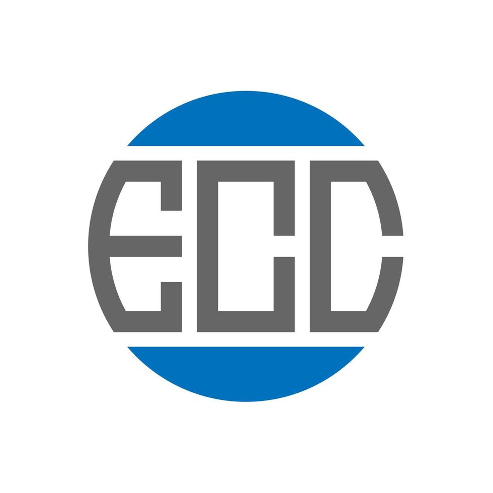 ecc brief logo ontwerp Aan wit achtergrond. ecc creatief initialen cirkel logo concept. ecc brief ontwerp. vector