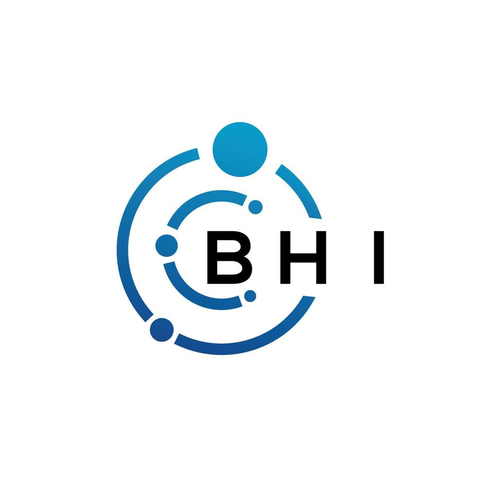bhi brief logo ontwerp Aan wit achtergrond. bhi creatief initialen brief logo concept. bhi brief ontwerp. vector