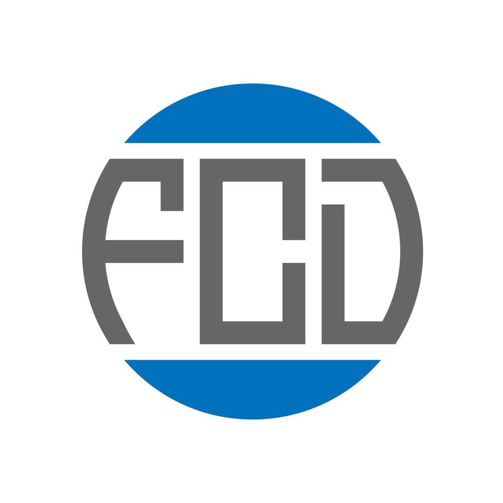 fcd brief logo ontwerp Aan wit achtergrond. fcd creatief initialen cirkel logo concept. fcd brief ontwerp. vector