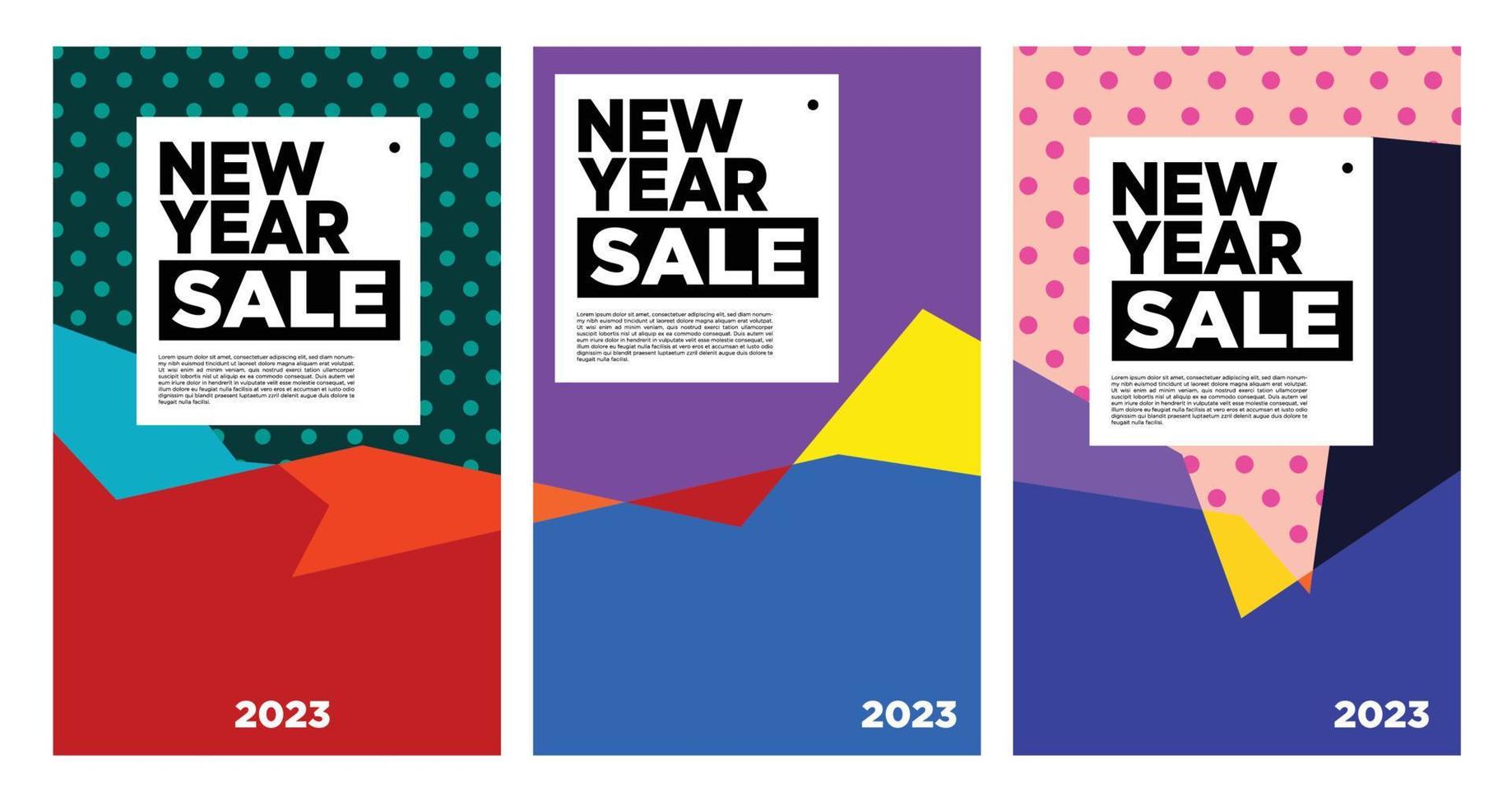 vector nieuw jaar 2023 uitverkoop met kleurrijk abstract achtergrond voor banier reclame