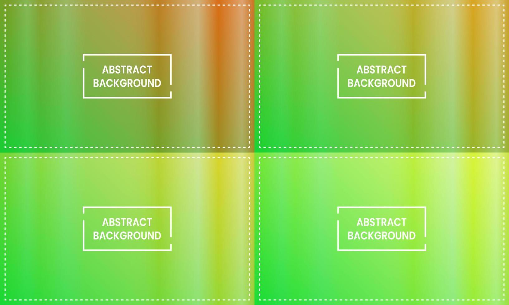 vier sets van oranje, geel en groen helling met verticaal schijnen. abstract, gemakkelijk, vervagen, modern en kleurrijk stijl. gebruik voor achtergrond, achtergrond, behang, kaart, omslag, poster, banier of folder vector